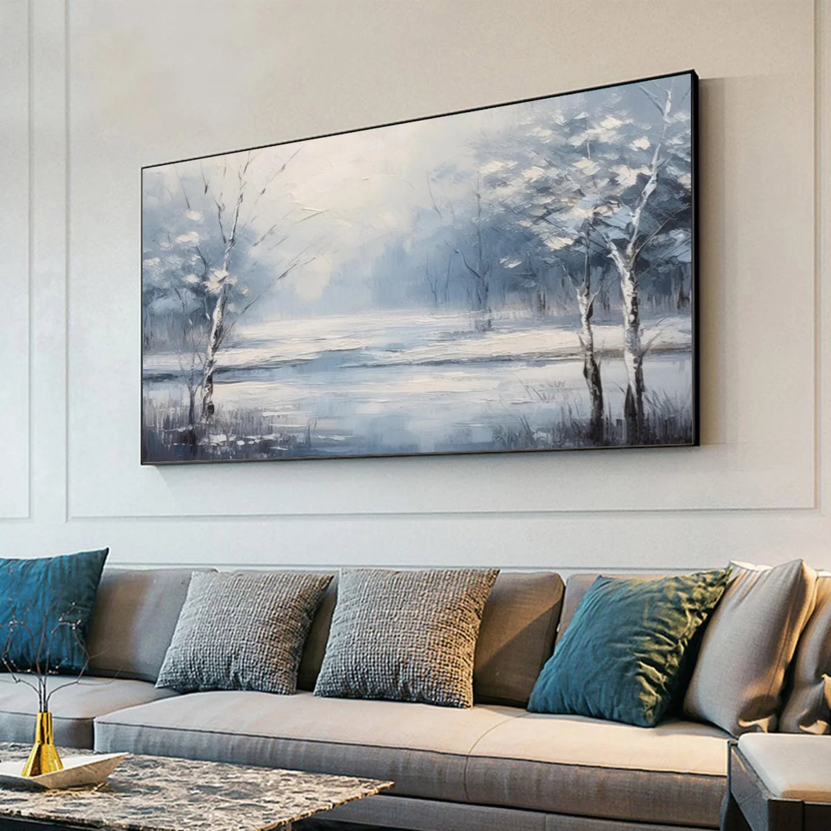 Flower & Tree Abstract Texture Canvas Art #FT 261