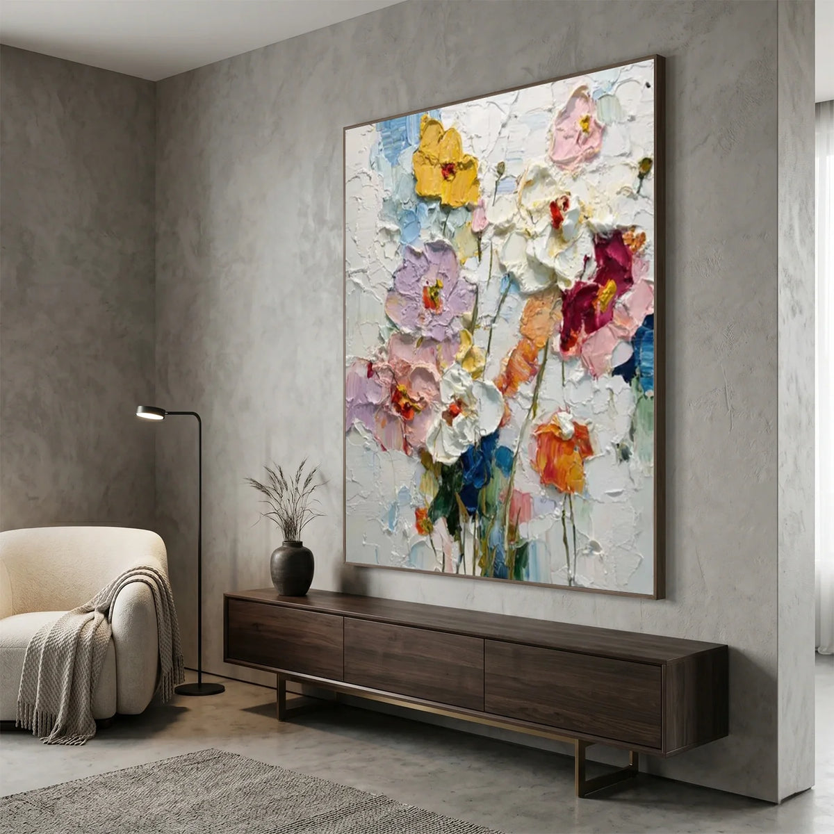 Flower & Tree Abstract Texture Canvas # FT 384