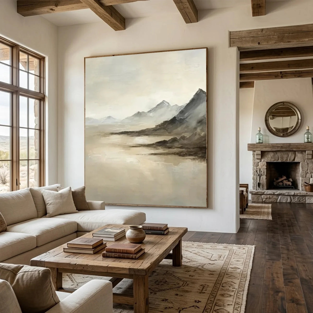 Minimalist Mountain Texture Canvas # MM440