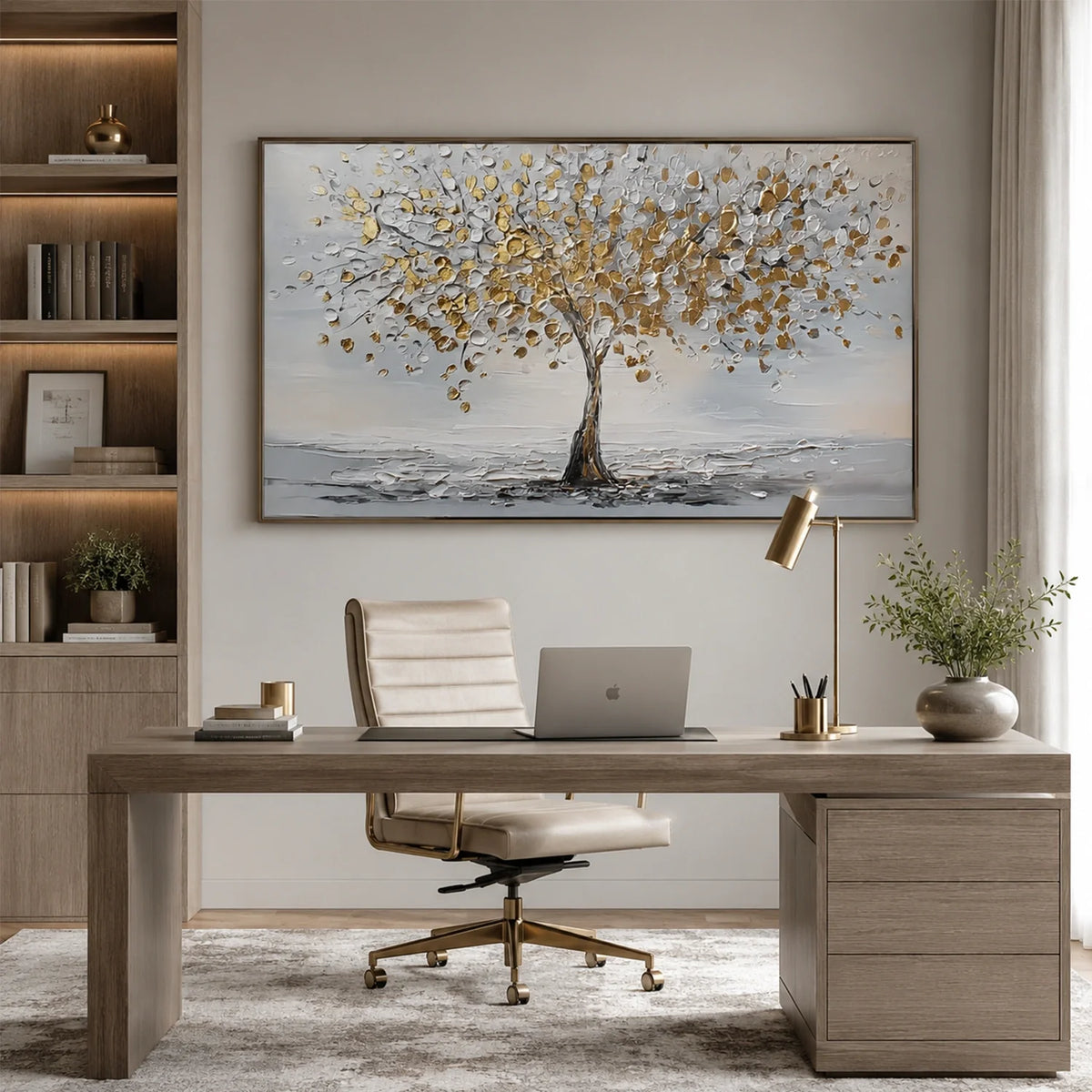 Flower & Tree Abstract Texture Canvas # FT 394