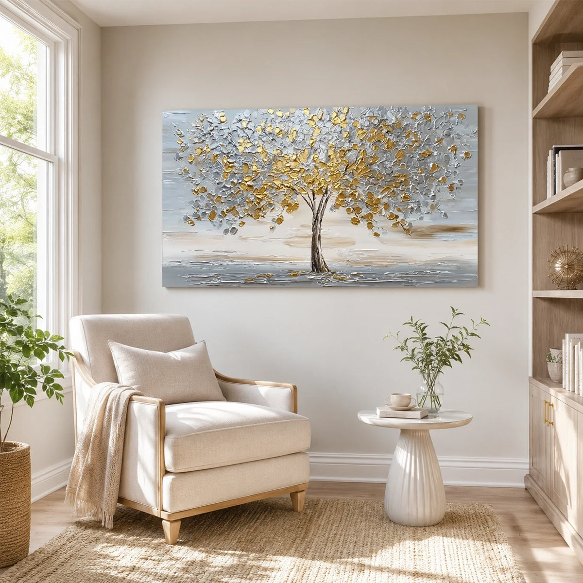 Flower & Tree Abstract Texture Canvas # FT 395