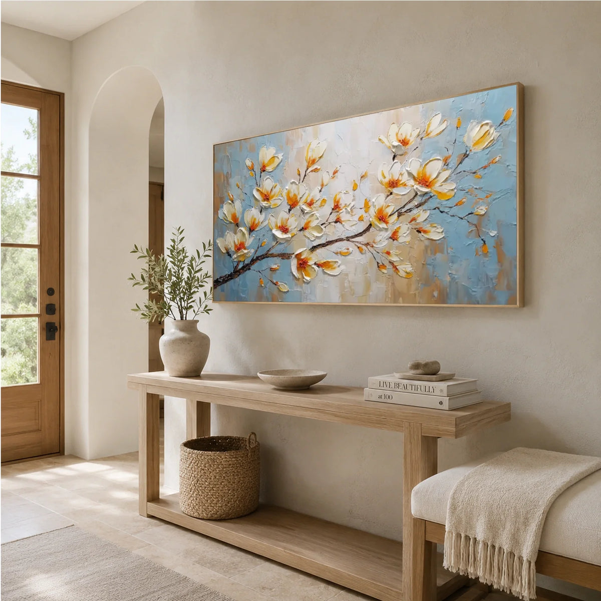 Flower & Tree Abstract Texture Canvas # FT 392