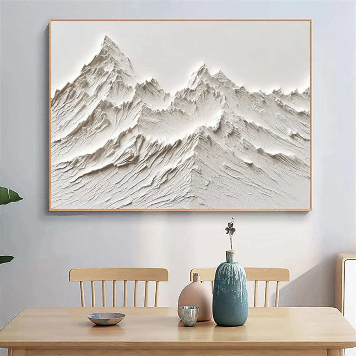 White Minimalist Textured Painting Canvas #MM239