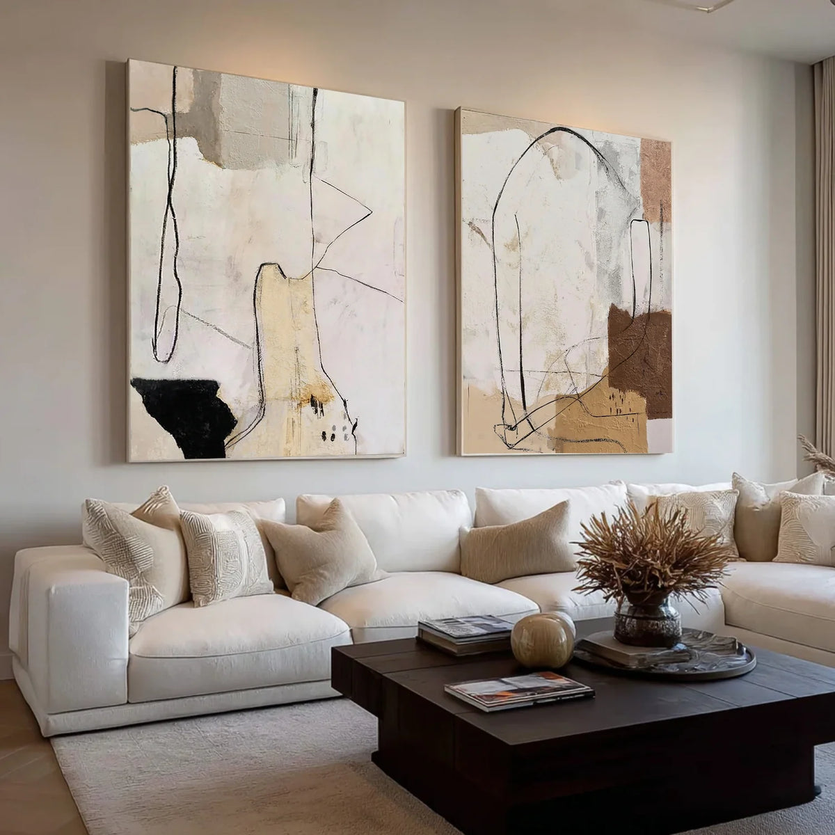 Abstract Texture Wall Art Set of 2 # AB699