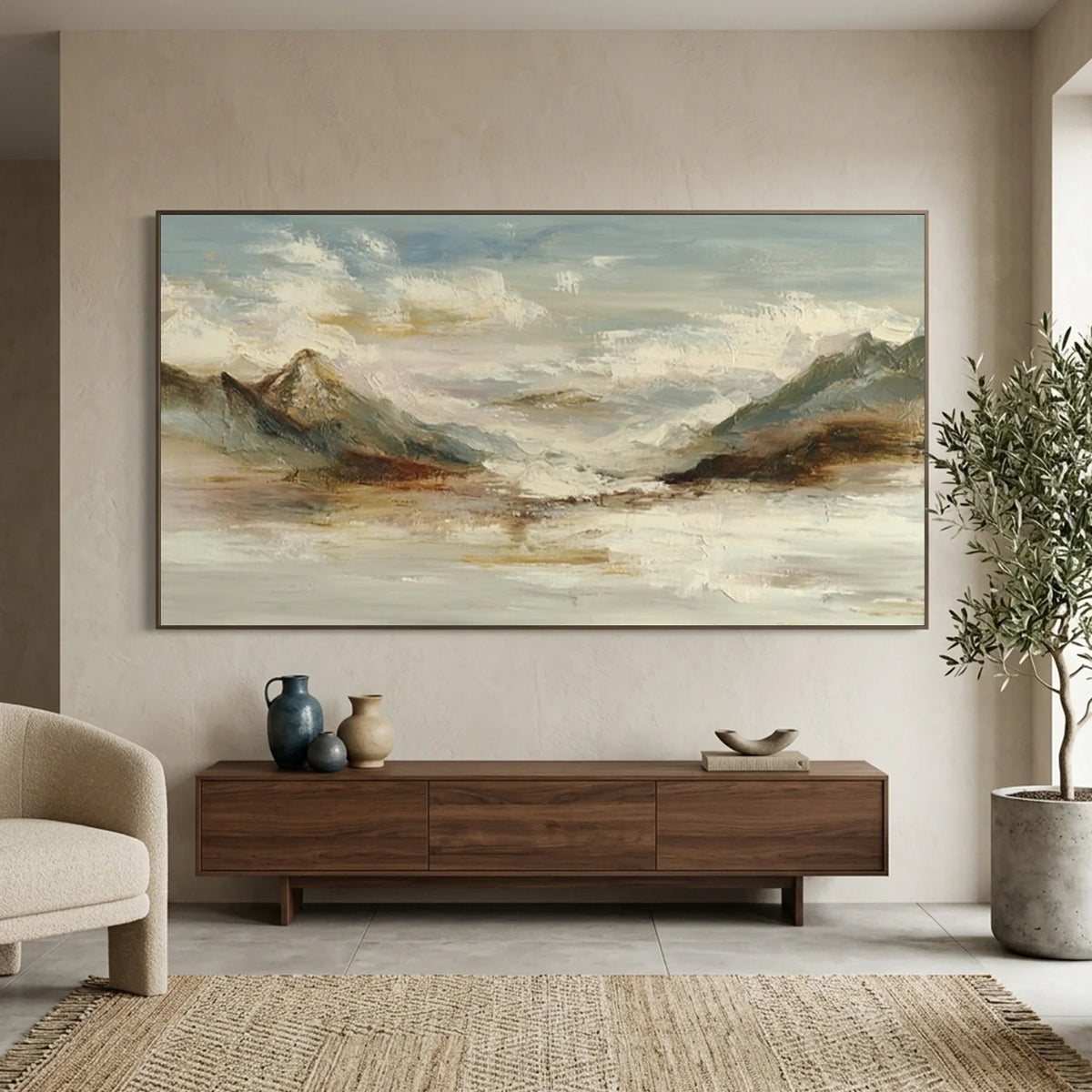 Minimalist Mountain Texture Canvas # MM443