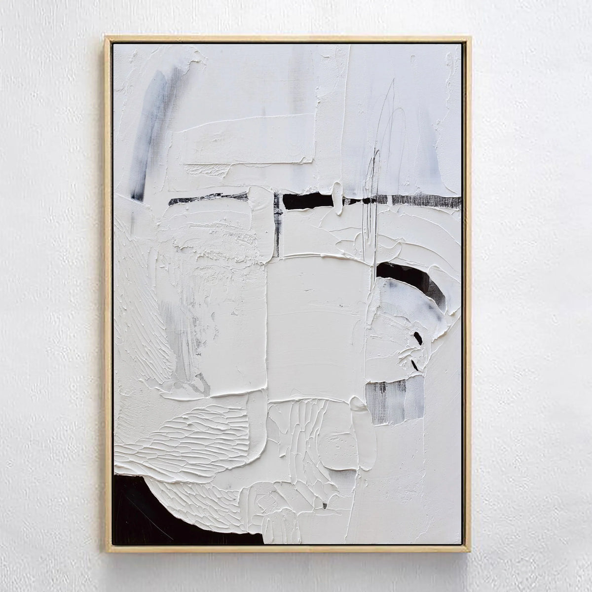 Plaster Art Minimalist Textured Painting #MM008-Vertical