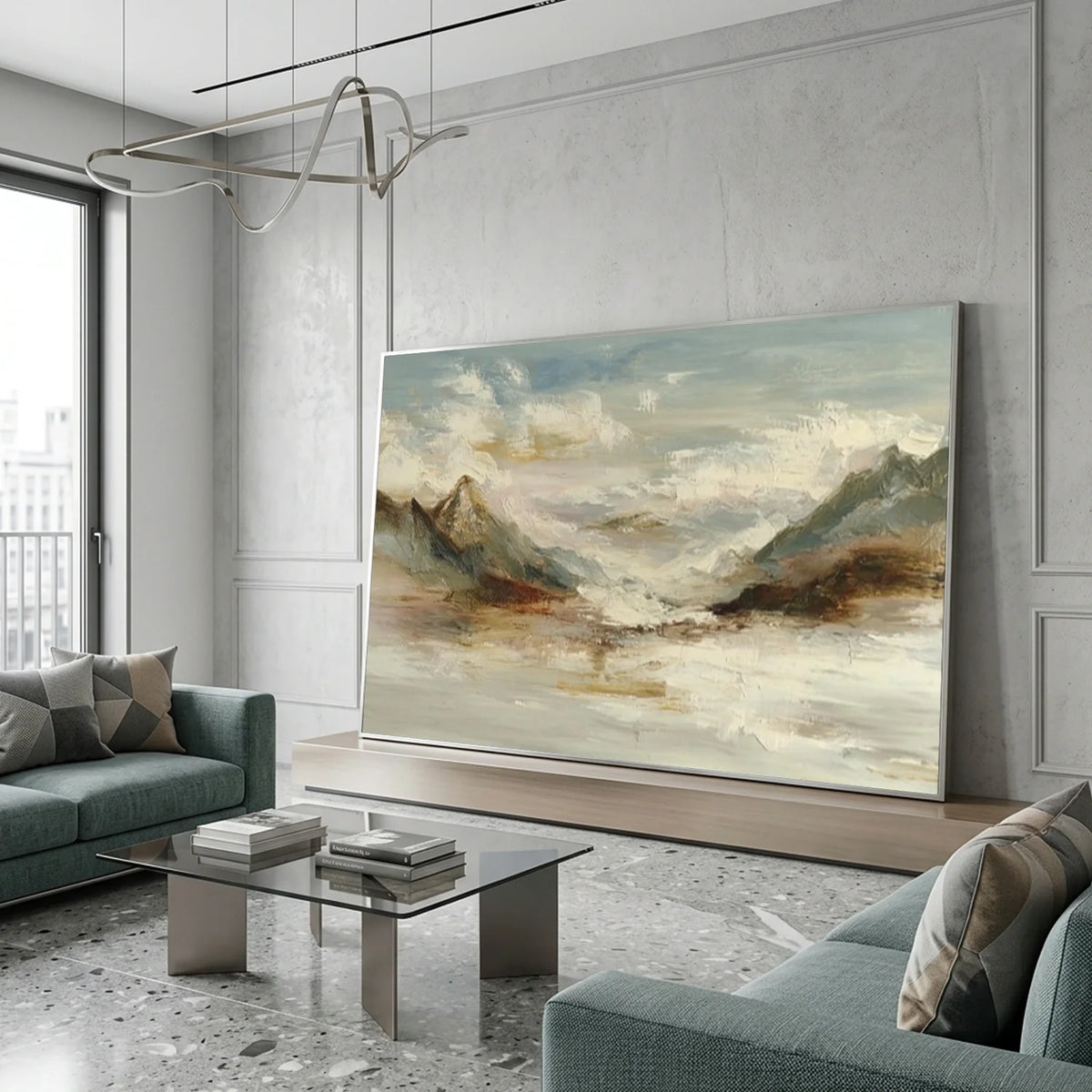 Minimalist Mountain Texture Canvas # MM443