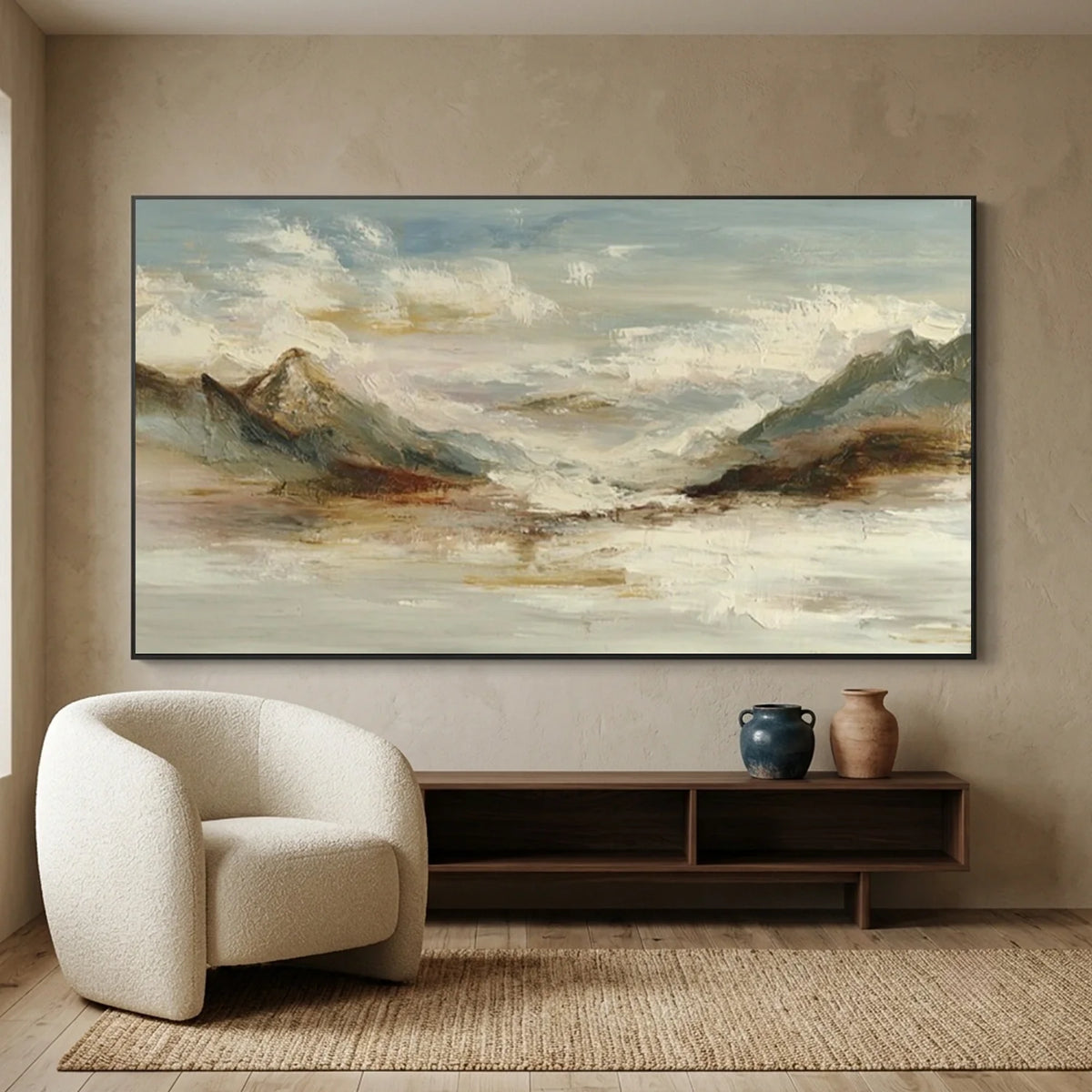 Minimalist Mountain Texture Canvas # MM443