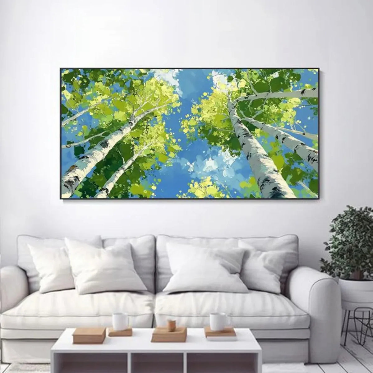 Flower And Tree Abstract Texture Canvas Art #FT 231