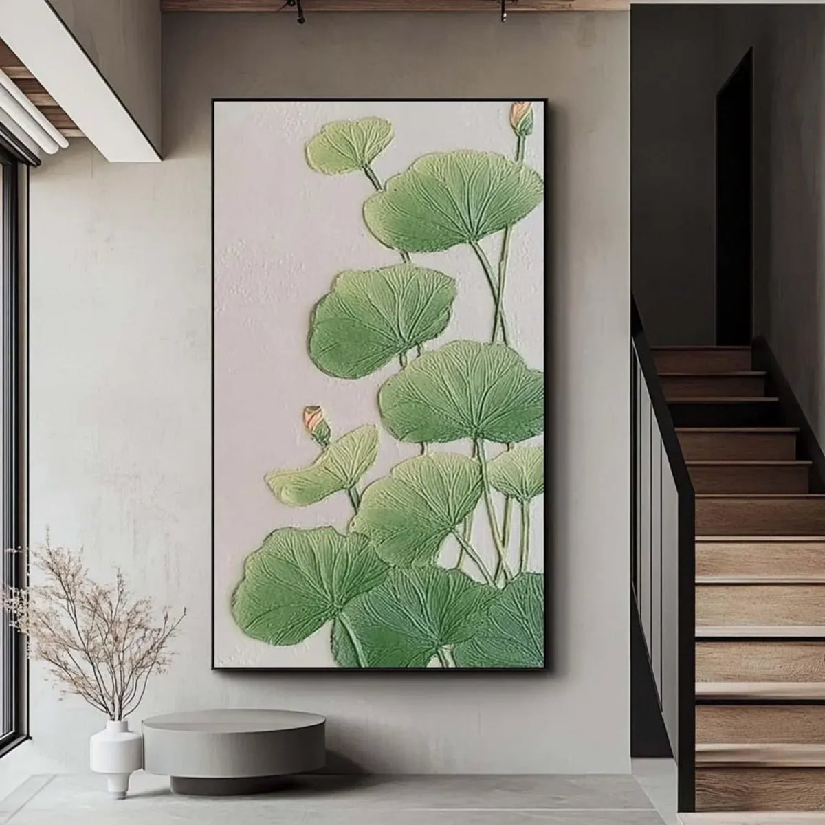 Flower And Tree Abstract Texture Canvas Art #FT 220