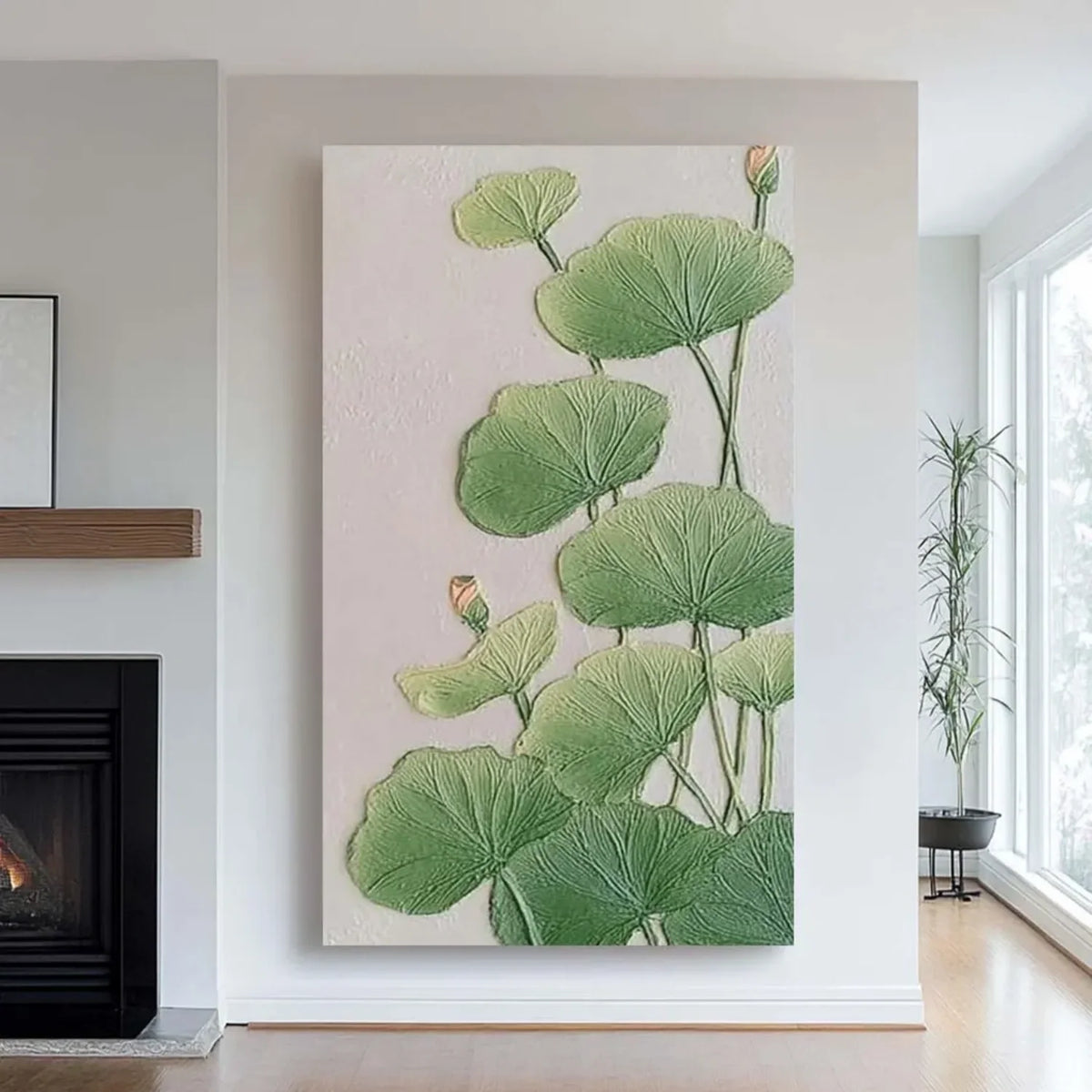 Flower And Tree Abstract Texture Canvas Art #FT 220