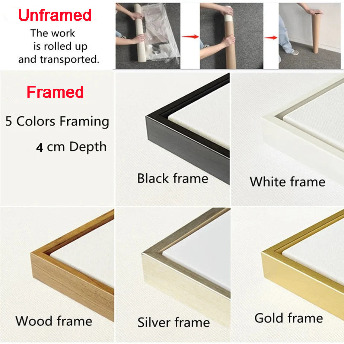 MiroviaArt canvas and framing options