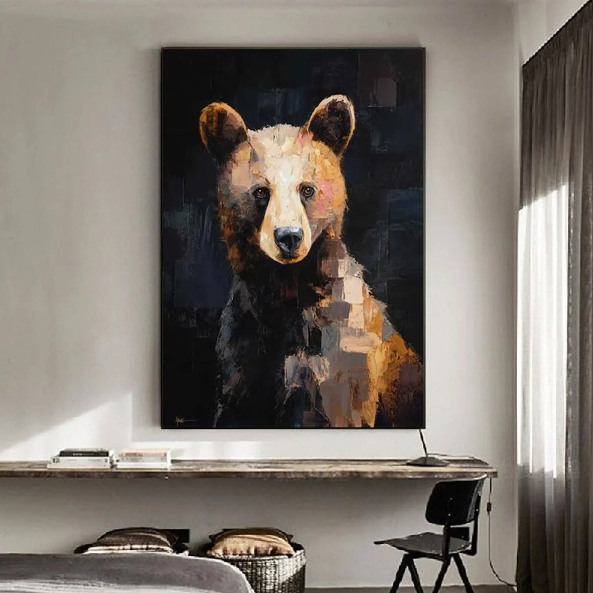Abstract Animal Canvas Art #AP192