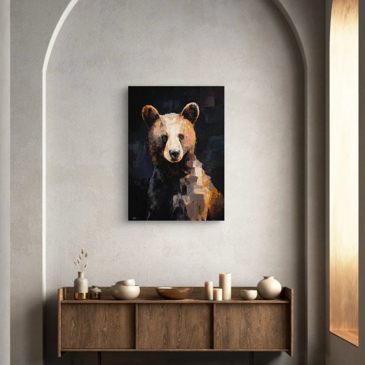 Abstract Animal Canvas Art #AP192