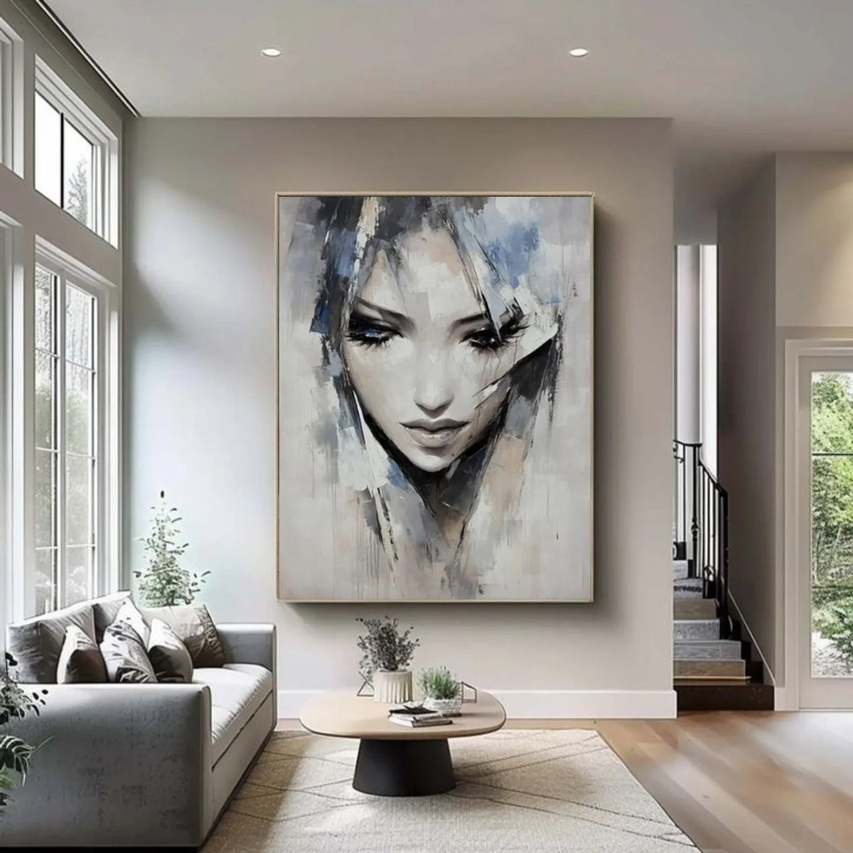 Abstract Portrait Textured Wall Art #PT 059