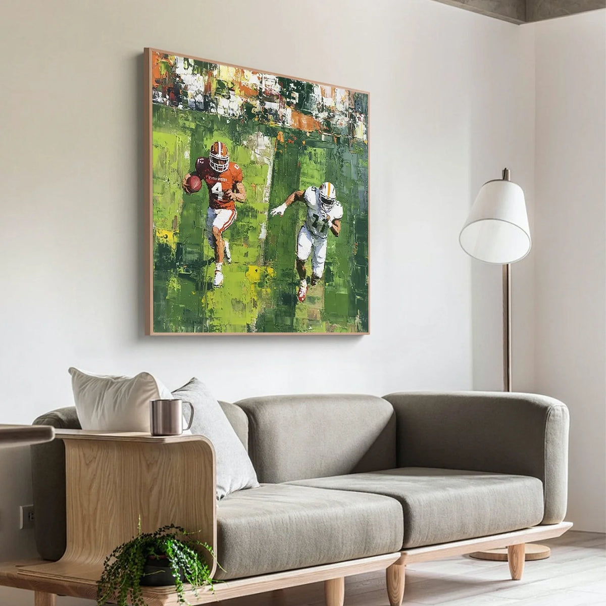 American Football Sports Art Textured Painting Canvas #SA005