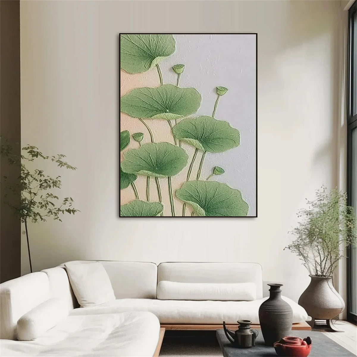 Flower And Tree Abstract Texture Canvas Art #FT 218