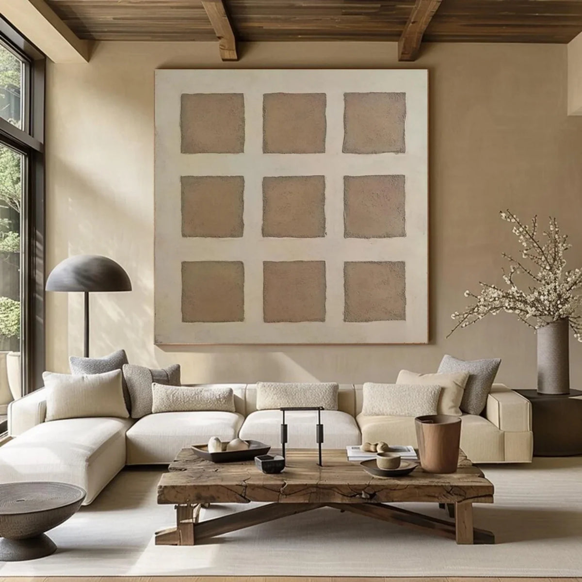 Beige & Brown Abstract #BB129