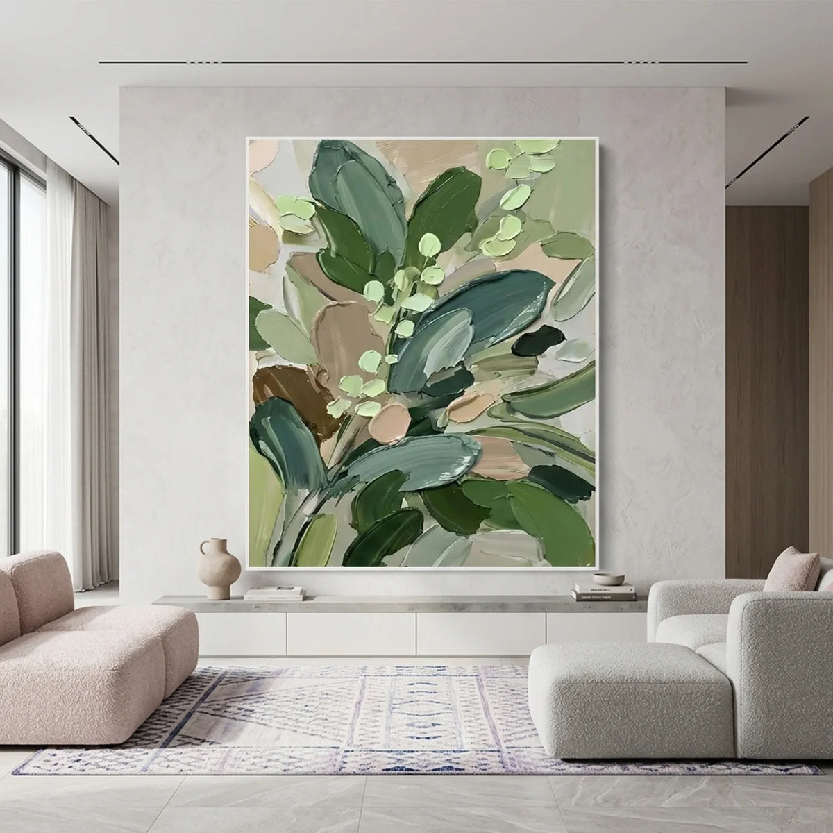 Flower & Tree Abstract Texture Canvas # FT 388