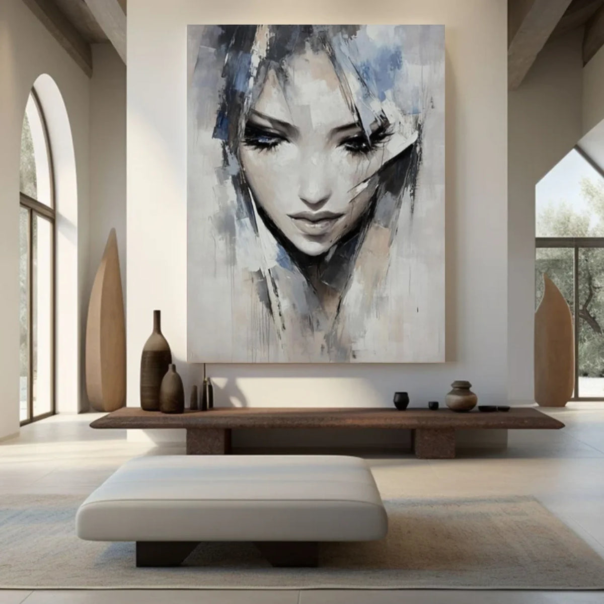 Abstract Portrait Textured Wall Art #PT 059