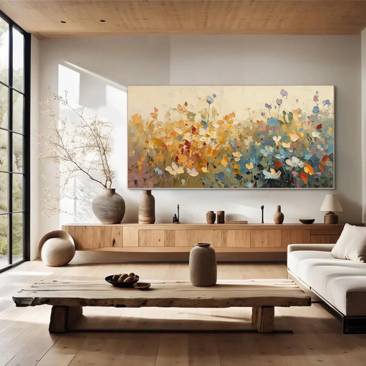 Flower & Tree Abstract Textured Canvas # FT 353
