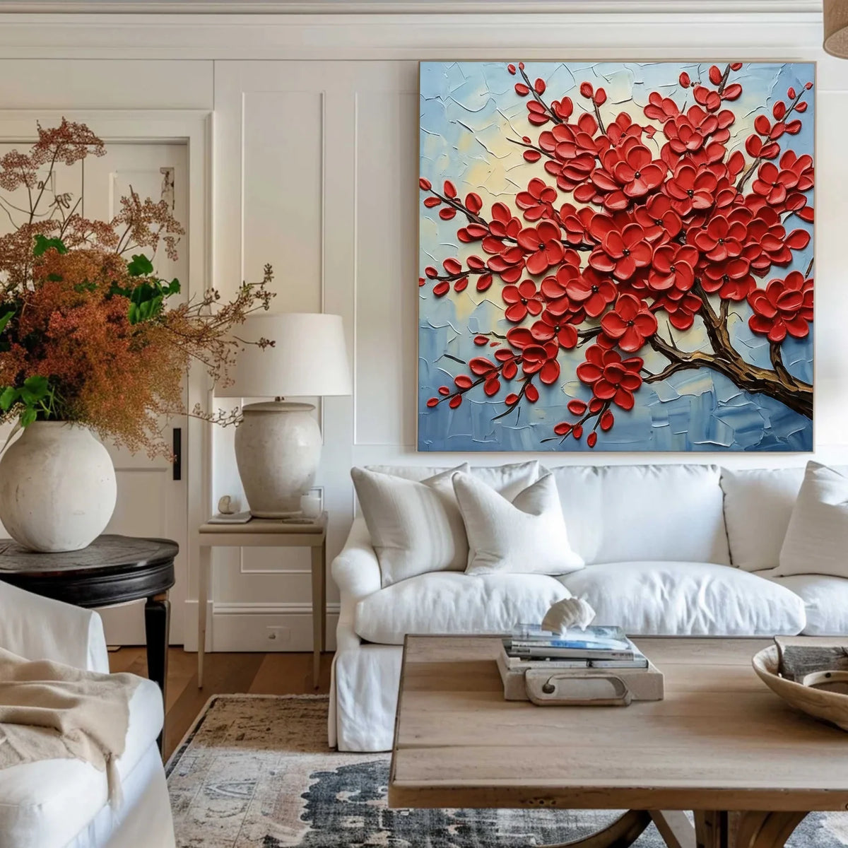 Flower & Tree Abstract Textured Canvas # FT 351