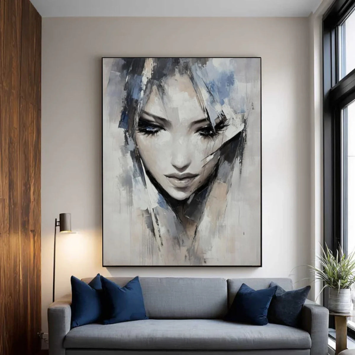 Abstract Portrait Textured Wall Art #PT 059