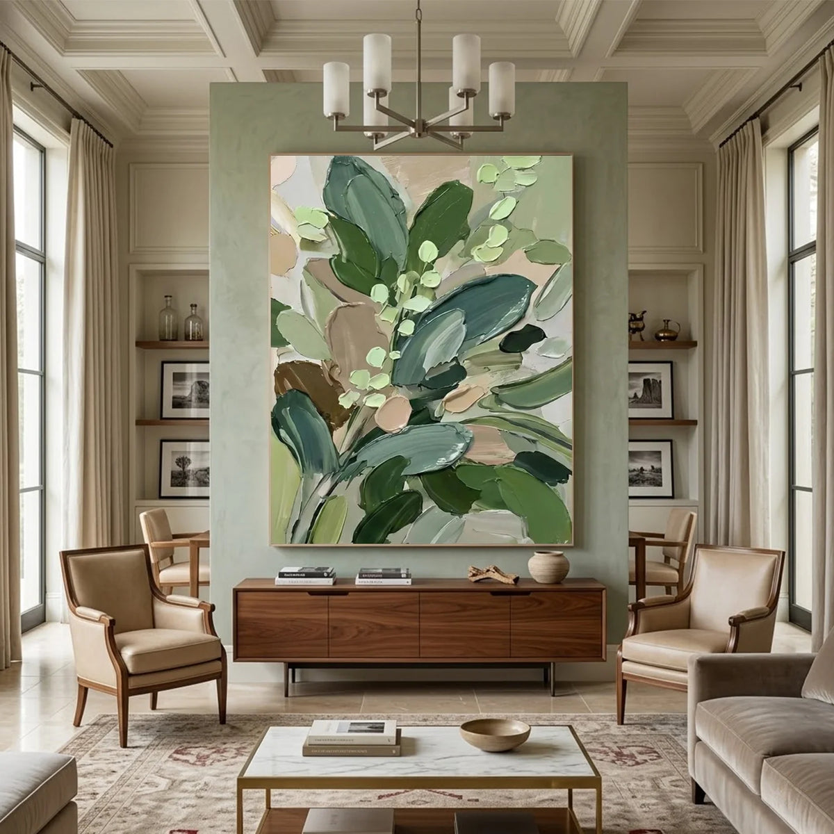 Flower & Tree Abstract Texture Canvas # FT 388