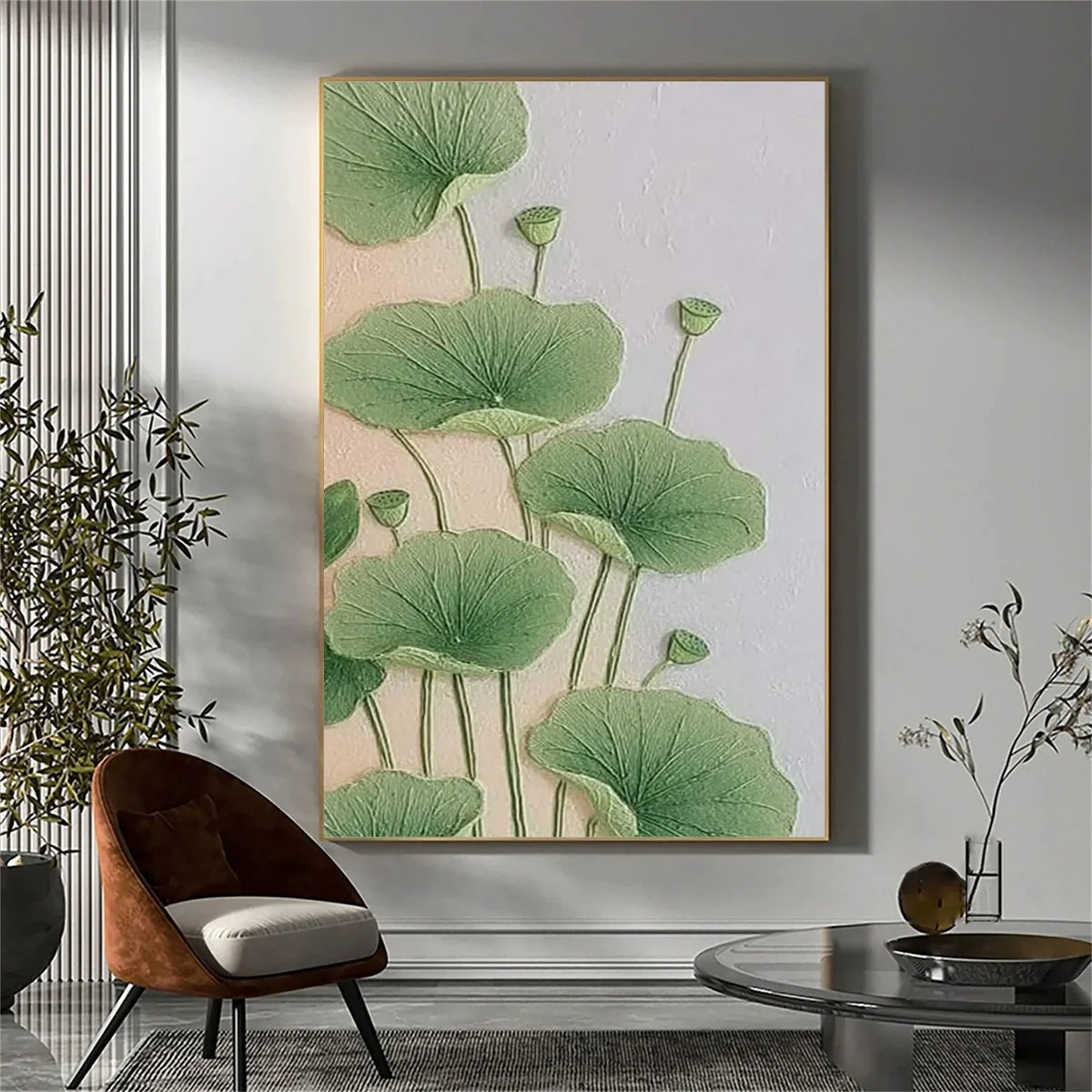 Flower And Tree Abstract Texture Canvas Art #FT 218