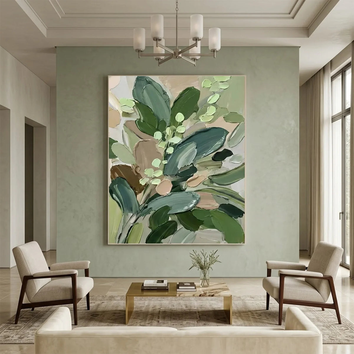 Flower & Tree Abstract Texture Canvas # FT 388