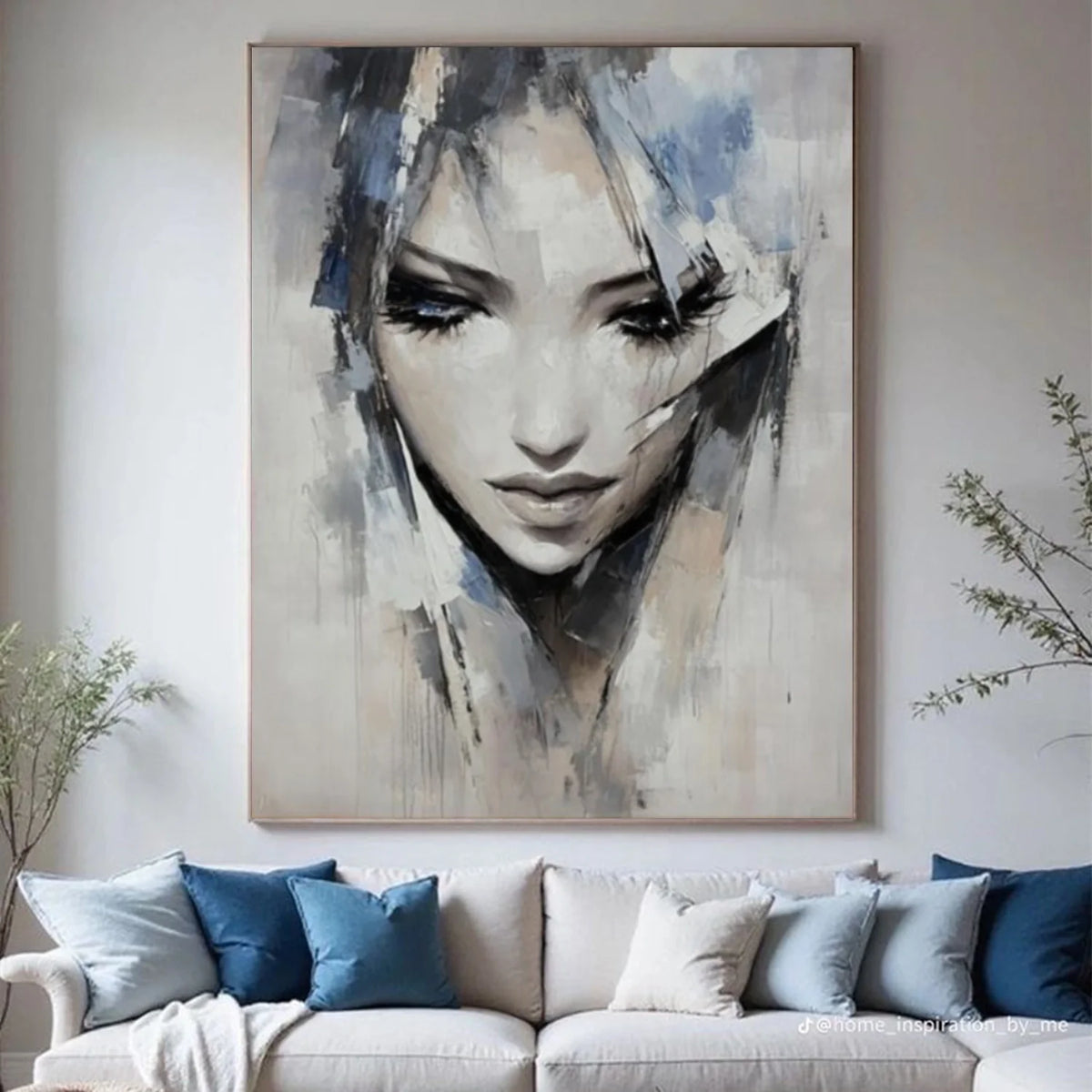 Abstract Portrait Textured Wall Art #PT 059