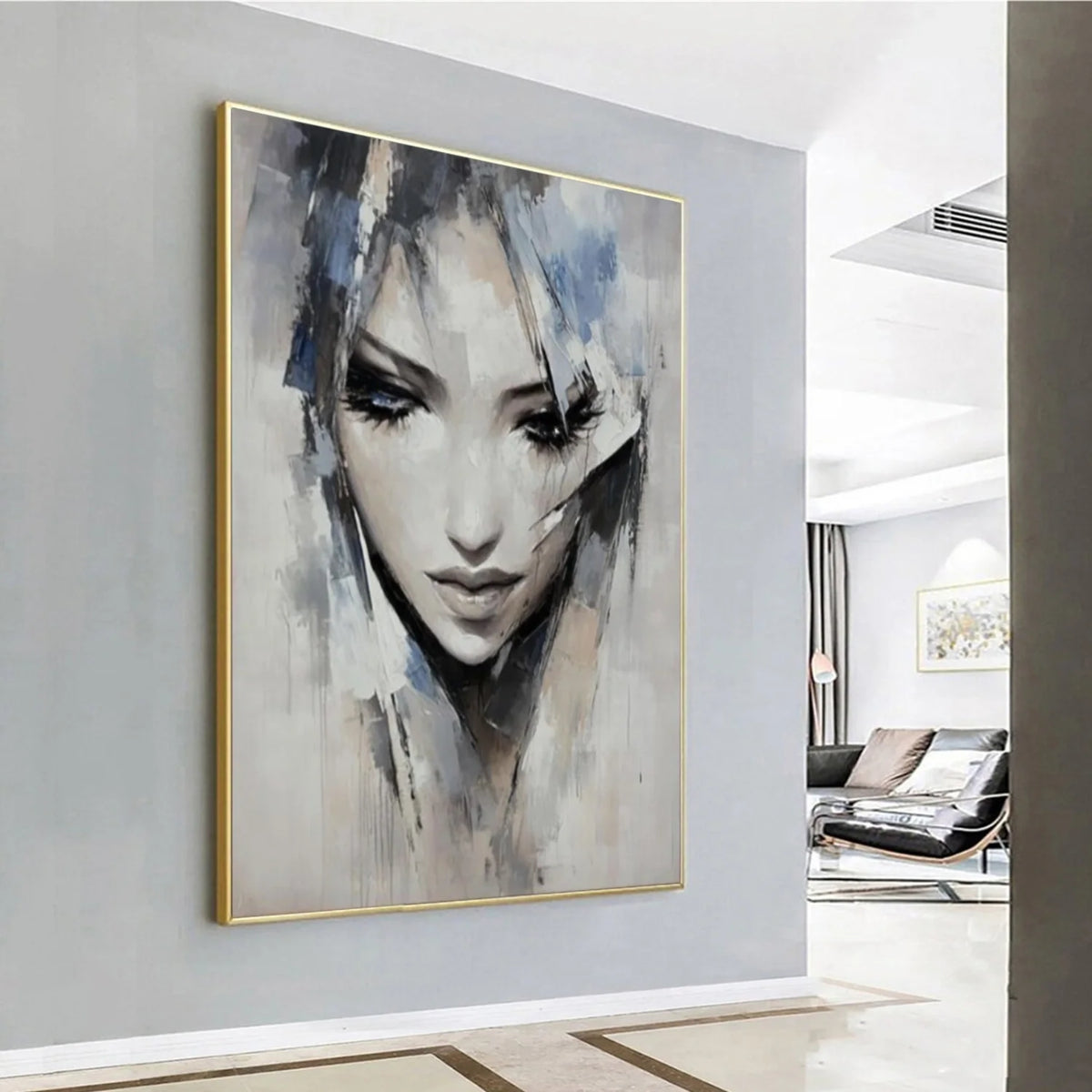 Abstract Portrait Textured Wall Art #PT 059