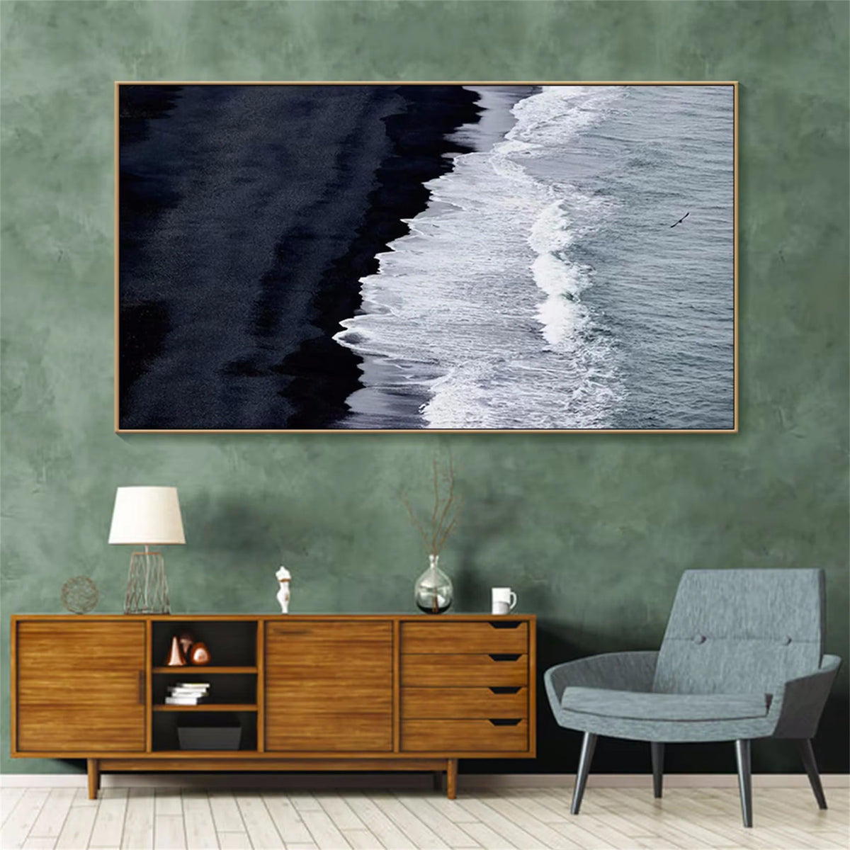 Black White Textured Minimalist Wall Art #MZ056