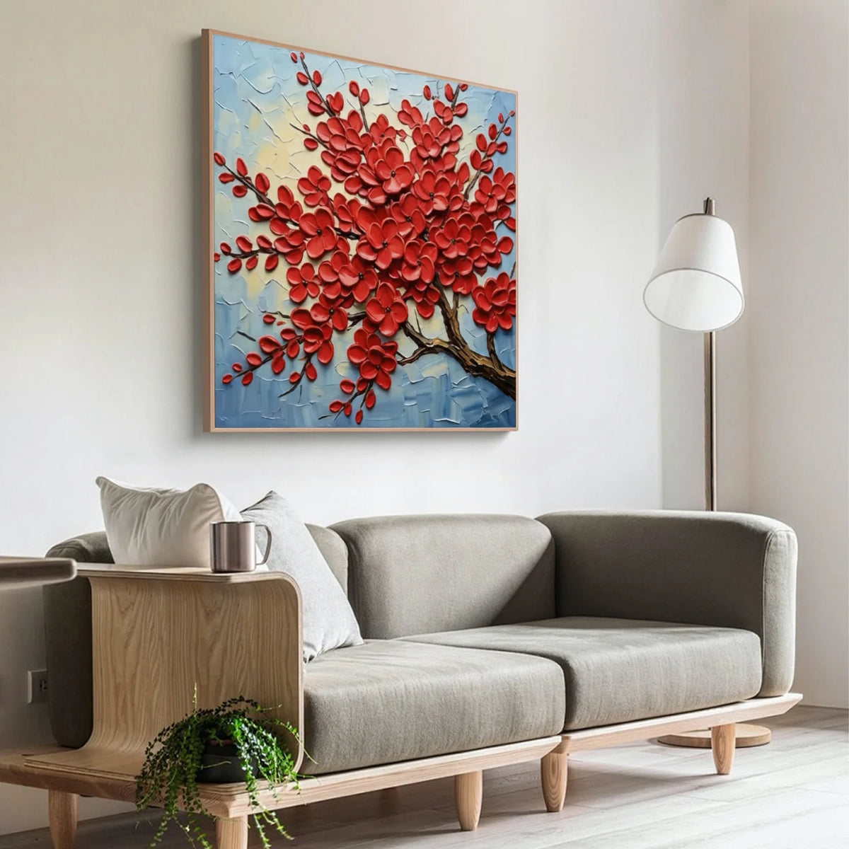 Flower & Tree Abstract Textured Canvas # FT 351