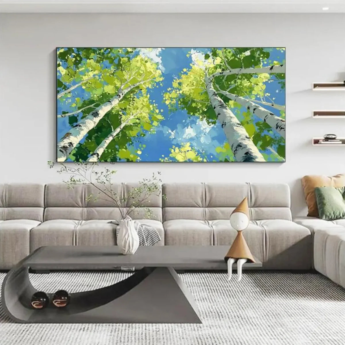 Flower And Tree Abstract Texture  Canvas Art #FT 231