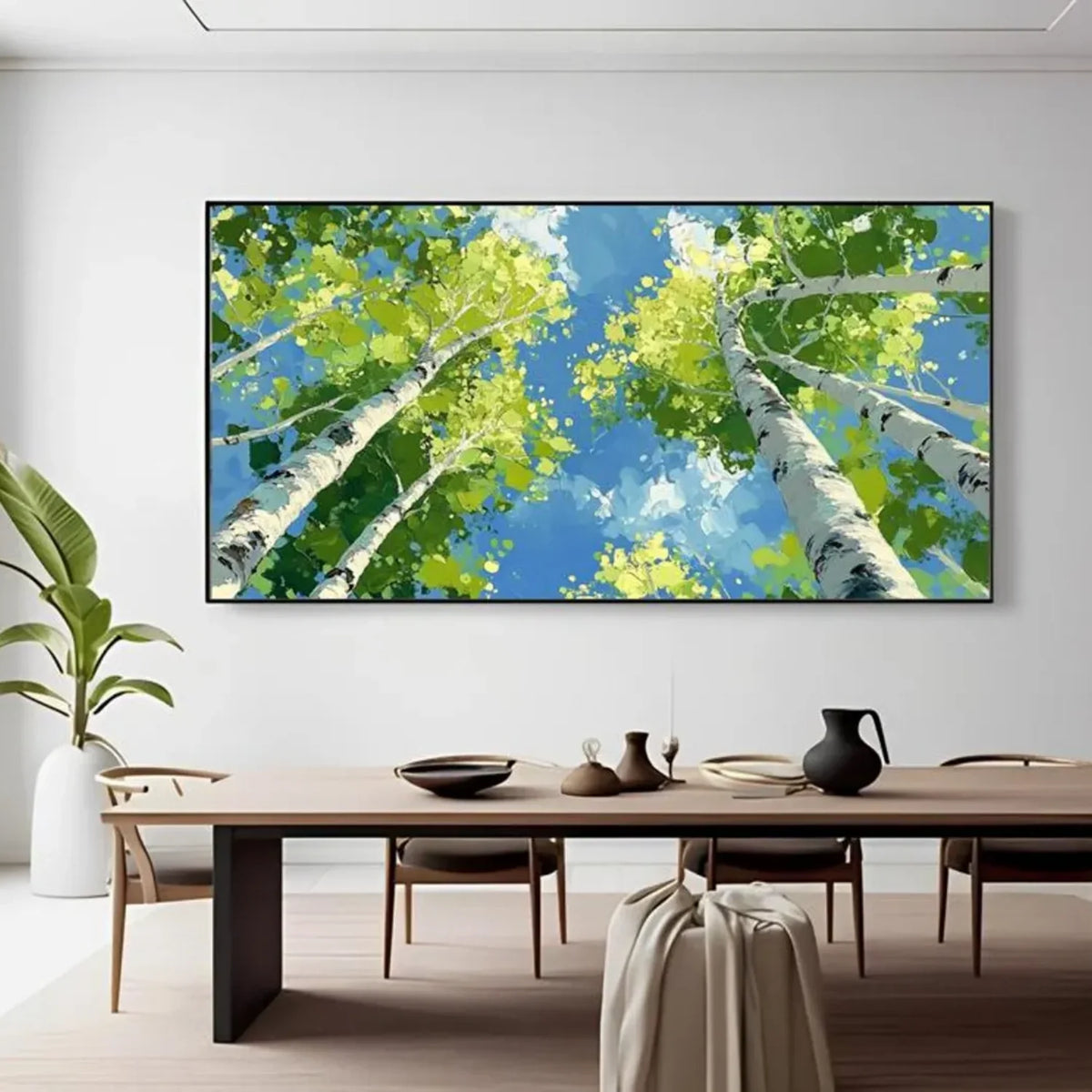 Flower And Tree Abstract Texture  Canvas Art #FT 231