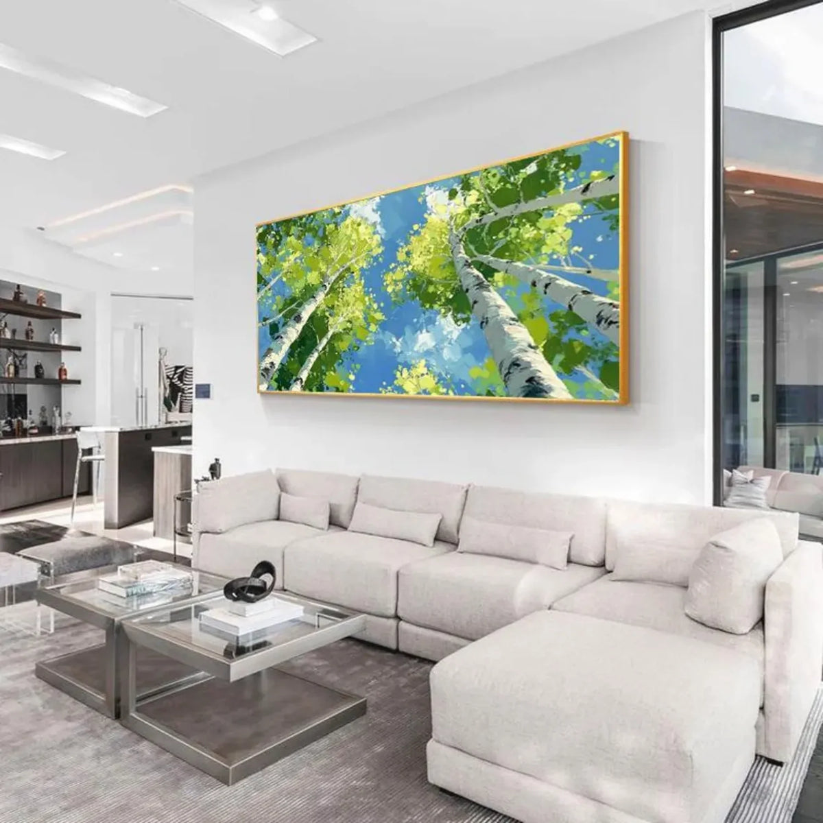 Flower And Tree Abstract Texture  Canvas Art #FT 231